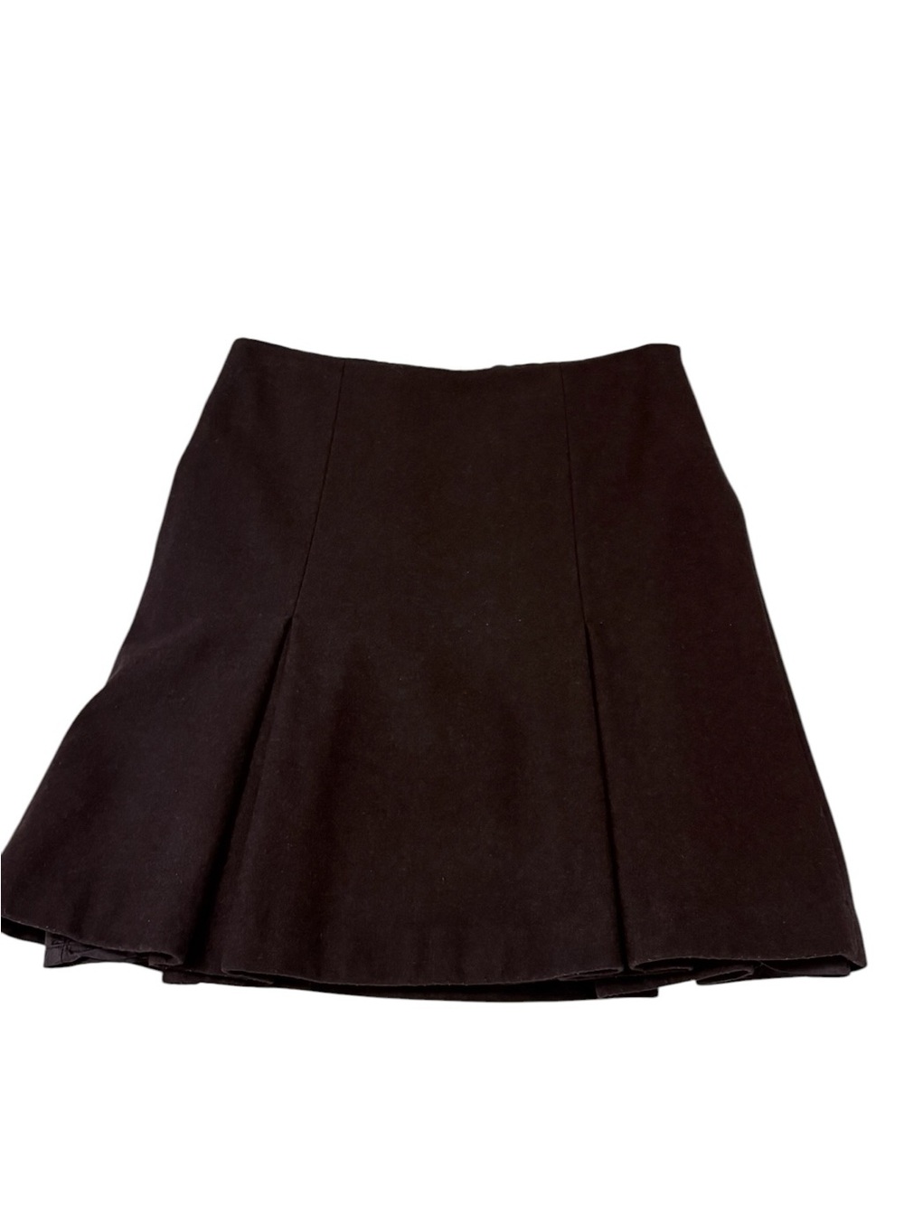 Vintage 90s Club Monaco Brown Wool Pleated Skirt - Made in Canada - Sz 6 - Picture 4 of 9